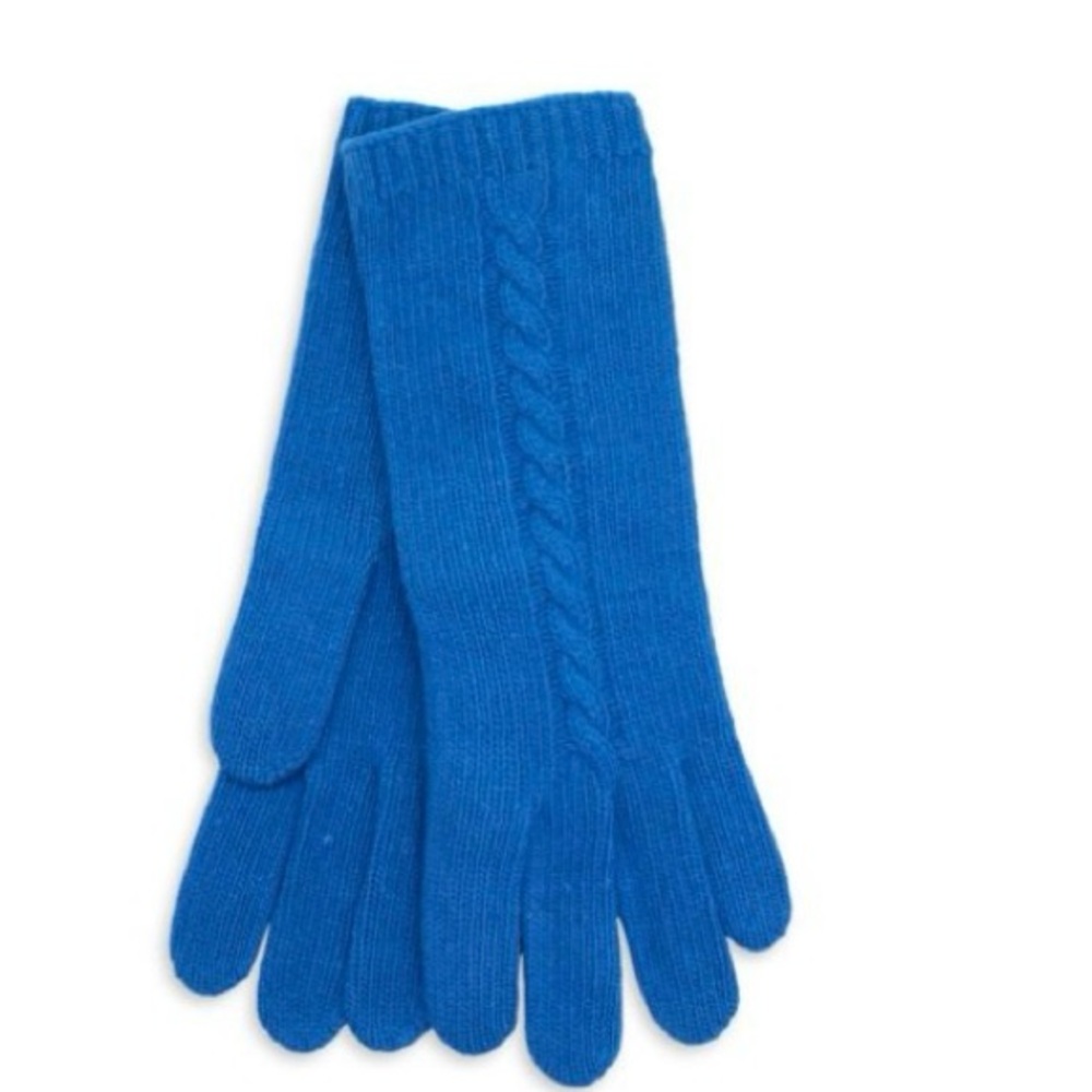 💥PRICE DROP💥 PORTOLANO Cable Knit Cashmere Gloves-Light Blue